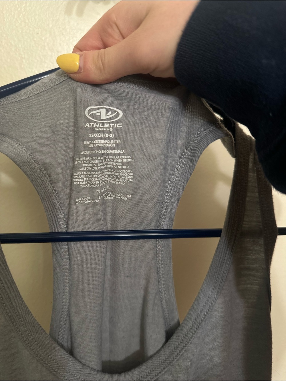 Athletic Works Gray Racerback Tank - Picture 2 of 2